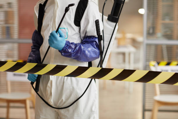 Professional Biohazard Cleanup technician working in Avon, MA